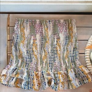 Multicolor Smocked Women's Blouse